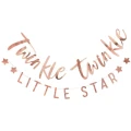 girlanda napis little star różowe złoto