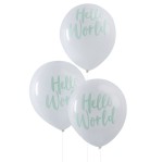 balon nadruk Hello World