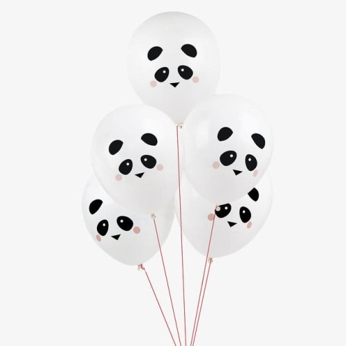 balony nadruk Mini Panda - 5 sztuk