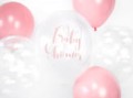balon nadruk baby shower różowy jasny