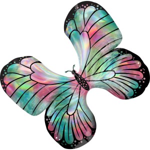 balon motyl holograficzny