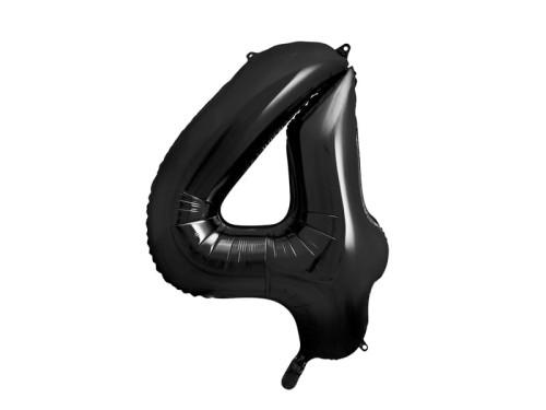balon foliowy cyfra 4 czarny