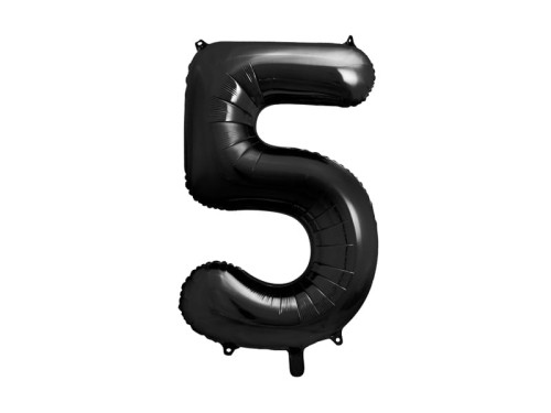 balon foliowy cyfra 5 czarny