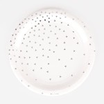 talerzyki  trójkąty srebrny - 8 sztuk