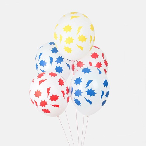 balony nadruk superbohater - 5 sztuk