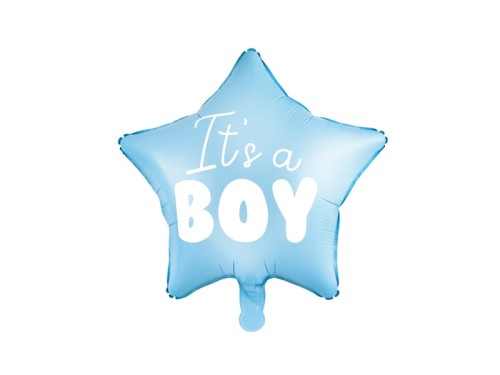 balon gwiazdka It's a boy niebieski