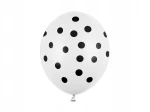 balon nadruk biały w kropki czarne