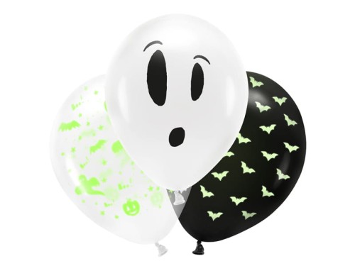 balon nadruk halloween - zestaw 3 sztuk