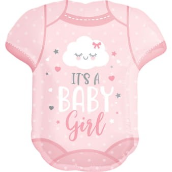 balon kids baby shower body różowy jasny