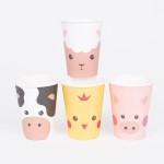 kubeczki  Mini farma - 8 sztuk