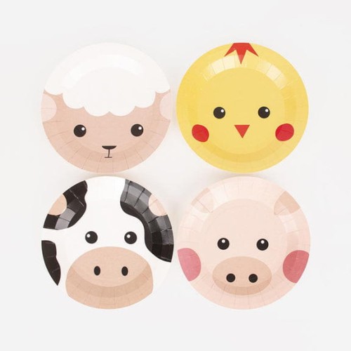 talerzyki Mini farma - 8 sztuk