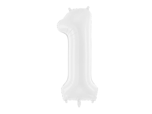 balon foliowy cyfra 1 biały