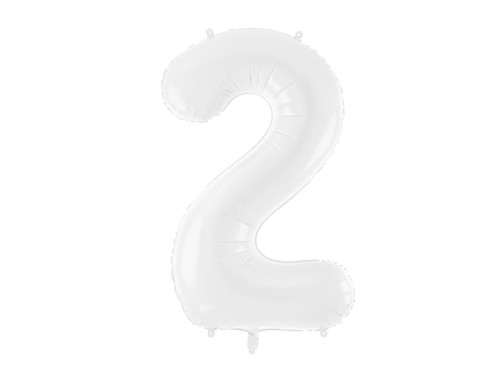 balon foliowy cyfra 2 biały
