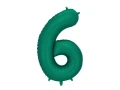 balon foliowy cyfra 6 zielony
