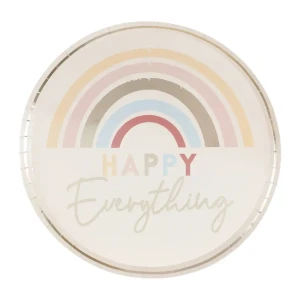 talerzyki tęcza beżowy - 8 sztuk