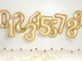 balon foliowy cyfra 8 złoty mat