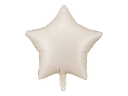 balon gwiazdka beżowy mat