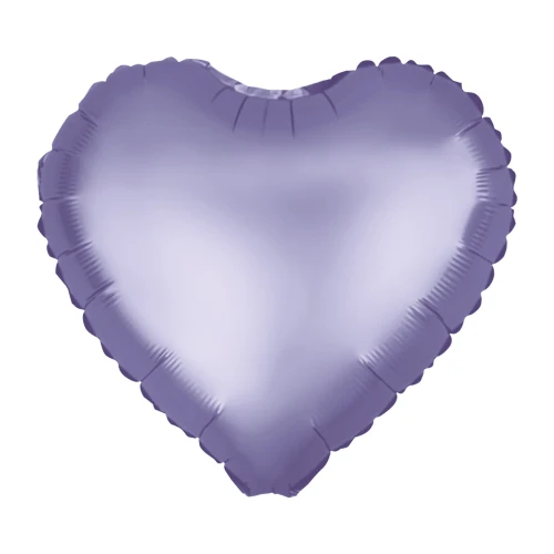 balon serce fioletowy satin