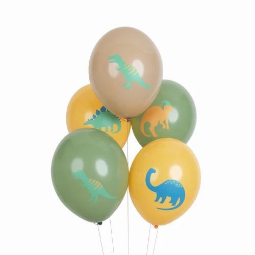 zestaw balonów Dinozaury - 5 sztuk
