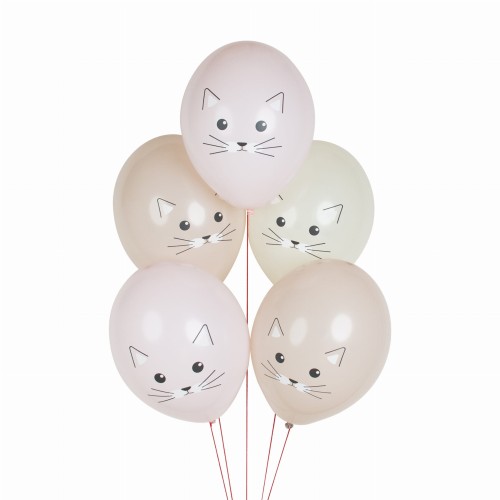 zestaw balonów koty - 5 sztuk
