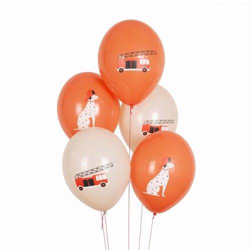 zestaw balonów straż pożarna - 5 sztuk
