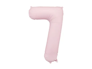 balon foliowy cyfra 7 różowy jasny mat