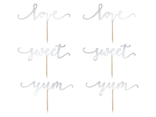 karteczki na piku Love srebrny