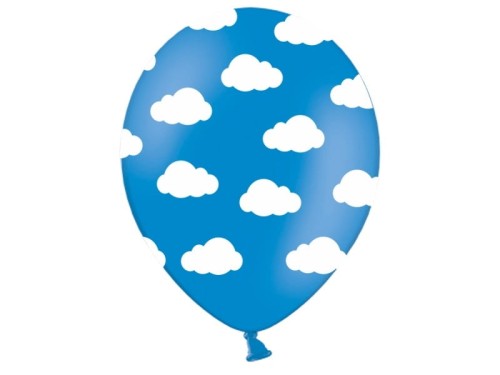 balon w chmurki niebieski