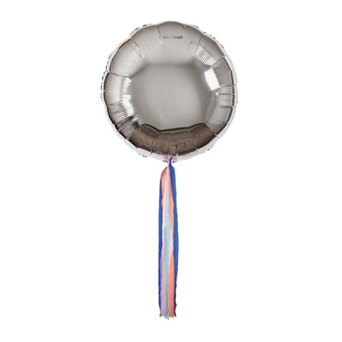 balon koło srebrny metallic