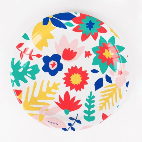 talerzyki tropikalne kwiaty - 8 sztuk