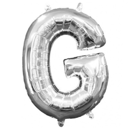 balon foliowy litera G srebrny