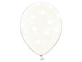balon w serduszka biały przezroczysty