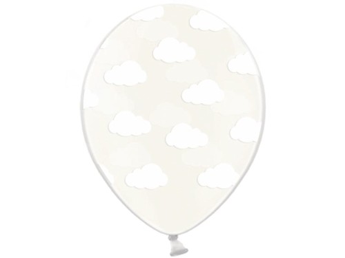 balon przezroczysty w chmurki 