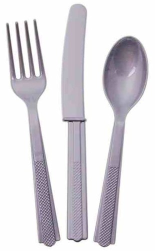 sztućce srebrny - 18 sztuk