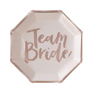 talerzyki  team bride - 8 sztuk