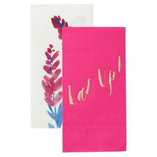 serwetki kwiaty fluorescencyjne - 20 sztuk