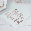 serwetki napis hello world - 20 sztuk