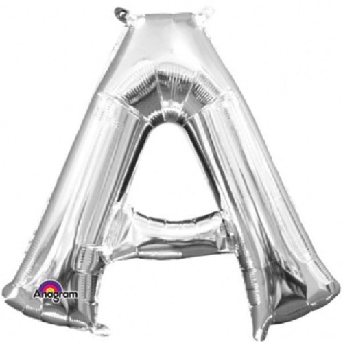balon foliowy litera A srebrny