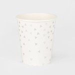 kubeczki  trójkąty srebrny - 8 sztuk