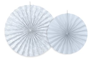 rozety papierowe niebieski - zestaw 2 sztuk