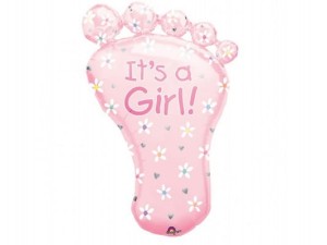 balon stópka" it's a girl" różowy
