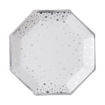 talerzyki  gwiazdki srebrny - 8 sztuk