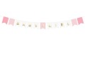 baner napis baby girl różowy
