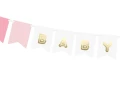 baner napis baby girl różowy