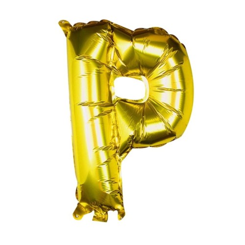 balon foliowy litera P złoty 